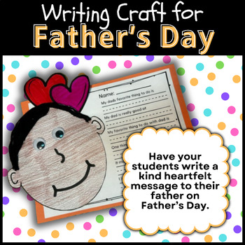 Preview of Unique Father's Day Writing Craft | Sentence Starter Prompts | Arts & Crafts