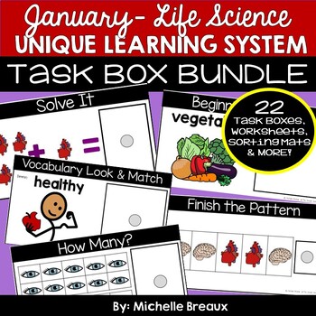 Preview of Unique Learning System Bundle for January Unit 5- My Body, Health, 5 Senses