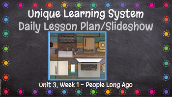 Preview of Unique Learning System  Lesson Plan - Unit 3 Week 1