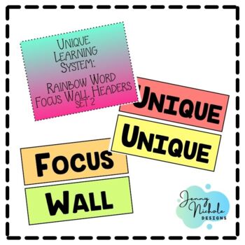 Preview of Unique Learning System (ULS) Monthly Focus Wall Headers for Classroom: Set 2