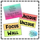 Unique Learning System (ULS) Monthly Focus Wall Headers fo
