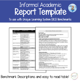 Informal Academic Report Template for Unique Learning Syst