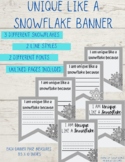 Unique Like a Snowflake Banner Craftivity (Full Page)