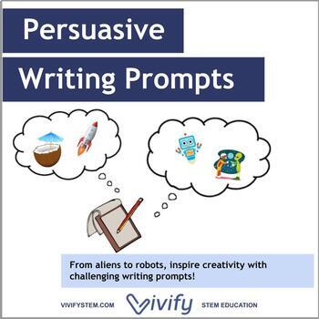 Preview of Unique Persuasive Writing Prompts: Robots and Mars!