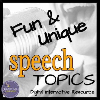 Preview of Unique Speech Topics for Public Speaking Practice