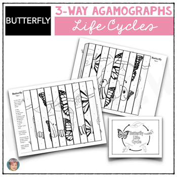 Life Cycles of a Butterfly, Frog, Plant & More | Fun 3-Way Agamograph ...
