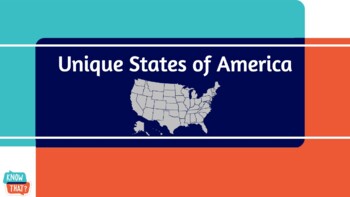 Preview of Unique States of America (Distance Learning Capable)