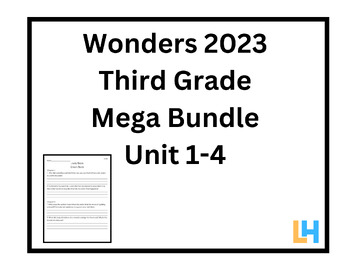 Preview of Unit 1-4 Leveled Readers-Wonders 2023-3rd Grade
