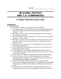 Unit 1.4 Reading Questions for IB Global Politics, HL or SL