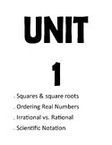 Unit 1-9 Dividers 8th Grade Math
