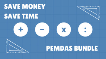 Preview of Unit 1: Algebra Foundations PEMDAS |Easy Edit | Google Docs Money Saving Bundle