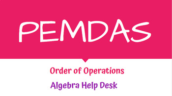 Preview of Unit 1: Algebra Foundations PEMDAS Google Slides (editable)