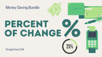 Preview of Unit 2: Solving Equations | Percent of Change | Easy Edit Money Saving Bundle