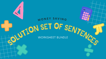 Preview of Unit 1: Algebra Foundations | Solution Set of Sentences | Money Saving Bundle