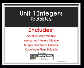 Preview of Unit 1 All You Need to Teach Integers Math Foldable Book