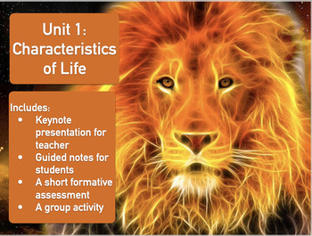 Preview of Unit 1: Characteristics of Life