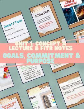 Preview of Unit 1: Concept A | Goals, Commitment, & Purpose Lecture and Notes