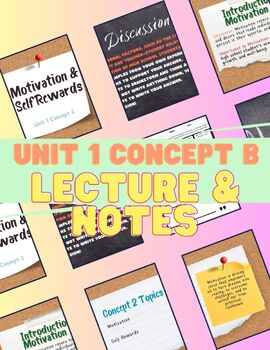Preview of Unit 1: Concept B | Motivation & Self-Reward Lecture & Notes