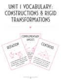 Unit 1: Constructions & Rigid Transformations Posters (Voc