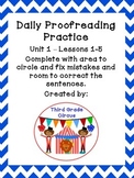 Unit 1 Daily Proofreading and Language Practice (DLP) for 3rd Grade Journeys