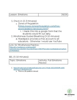 Preview of Unit 1: Emotions & Emotional Language Lesson 26