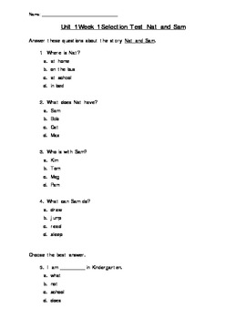 unit 1 first grade reading selection tests mcgraw hills reading wonders