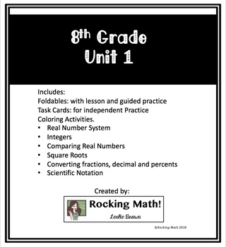 Preview of 8th grade Unit 1  Bundle