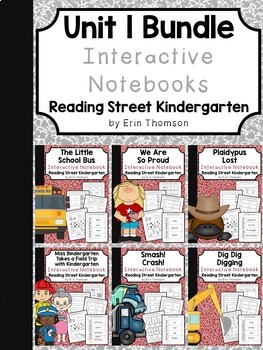Preview of Kindergarten Unit 1 Interactive Notebooks Bundle