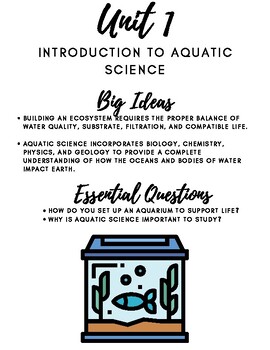 Preview of Unit 1: Intro in Aquatic Science Student Guide