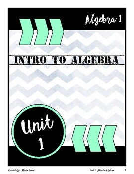 Preview of Unit 1: Intro to Algebra
