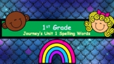 1st Grade Unit 1 Journey's Spelling Words- Blue Mermaid Style!!