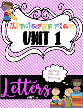 Preview of Unit 1 Kindergarten Phonics Lesson Plans Weeks 1-12