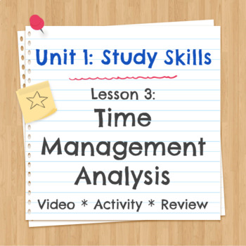 Preview of Unit 1 Lesson 3: Time Management Analysis Video/Activity/Review