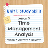 Unit 1 Lesson 3: Time Management Analysis Video/Activity/Review