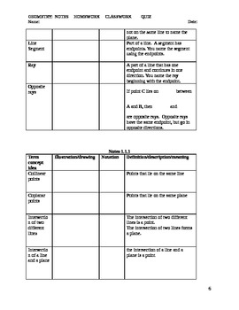 Preview of Unit 1 NYS Integrated Geometry Guided Notes, Classwork and HW