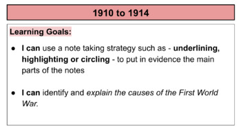Preview of Unité 1 - Notes - Grade 10 Canadian History