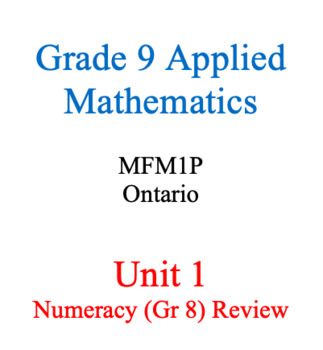 Preview of Unit 1 Numeracy Review (BEDMAS, Fractions, Integers)