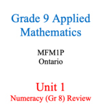 Unit 1 Numeracy Review (BEDMAS, Fractions, Integers)