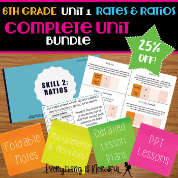 Preview of Unit 1: Ratios and Rates - Complete Unit Bundle