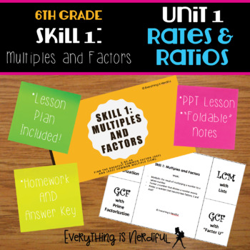 Preview of Unit 1: Ratios and Rates, Skill 1: Multiples and Factors Resources