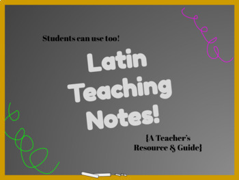Preview of Unit 1 Stage 1 Notes - Cambridge Latin Course, NA4 {Teacher's Edition}