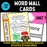 Unit 1: The Founding of the USA Word Wall Cards-Aligned to