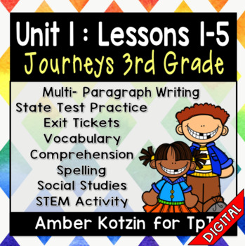 Preview of Unit 1 Ultimate Bundle Third Grade Journeys Distance Learning