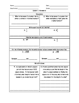 Unit 1 Value And Magnitude Of Real Numbers Worksheets