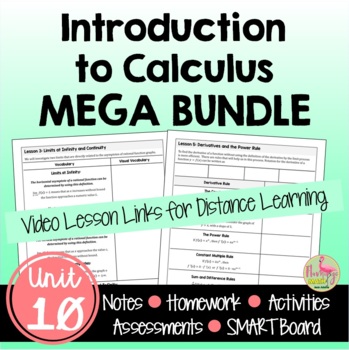 Preview of Intro To Calculus MEGA Bundle with Lesson Videos (Unit 10)