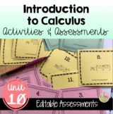 Intro to Calculus Activities and Assessment (PreCalculus -