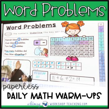 Preview of Introduction to Word Problems Unit 10 Math Lessons Paperless and Digital Version