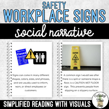 Preview of Unit 10 Safety Workplace Signs - Social Narrative