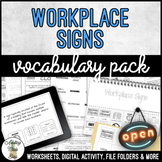 Unit 10 Workplace Signs - Vocabulary Pack