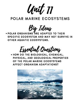 Preview of Unit 11: Polar Marine Ecosystems